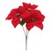 12.5" Poinsettia Bush Artificial Christmas Flowers for Trees, Wreaths & Centerpieces